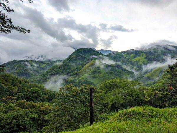 Clouds rising from the mountains of La Unión