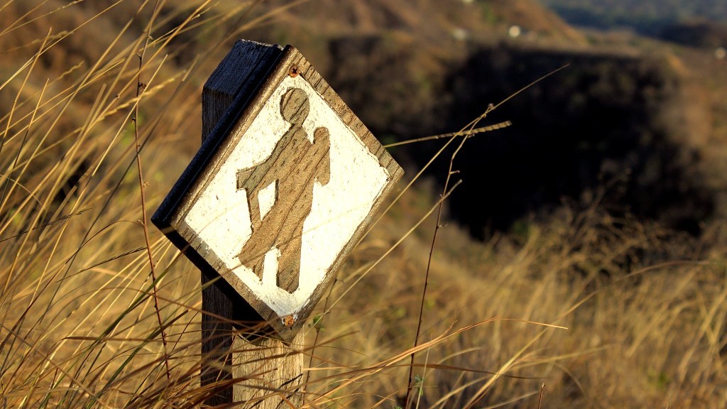 a hiking sign post