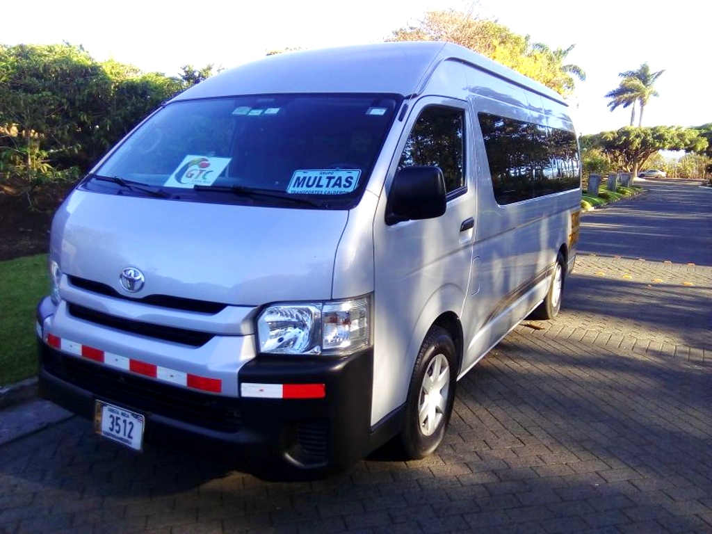 Minibus for 16 passengers, best for 8 people with luggage. Equipped with A/C, reclining seats, and updated insurance and policies.