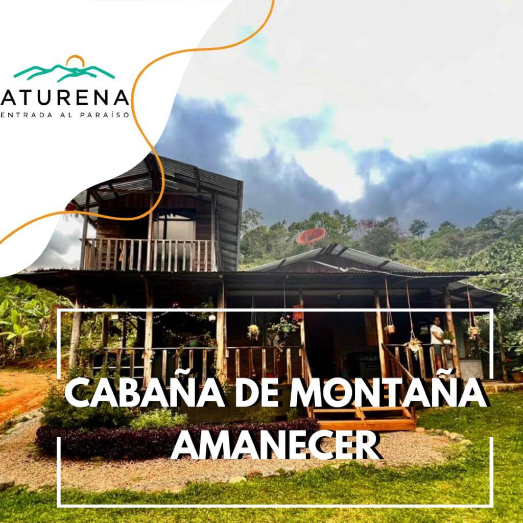 Rustic cabin, 'Cabaña de Montaña Amanecer,' surrounded by forests and mountains near San Gerardo de Dota.