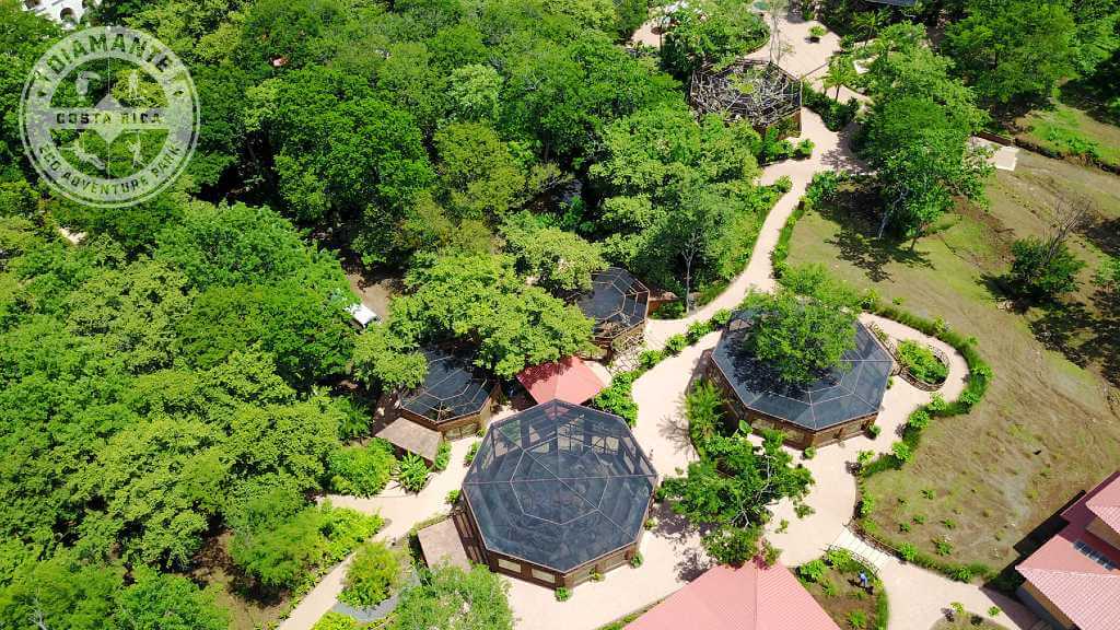 Panoramic view of the natural park facilities amidst the vegetation.