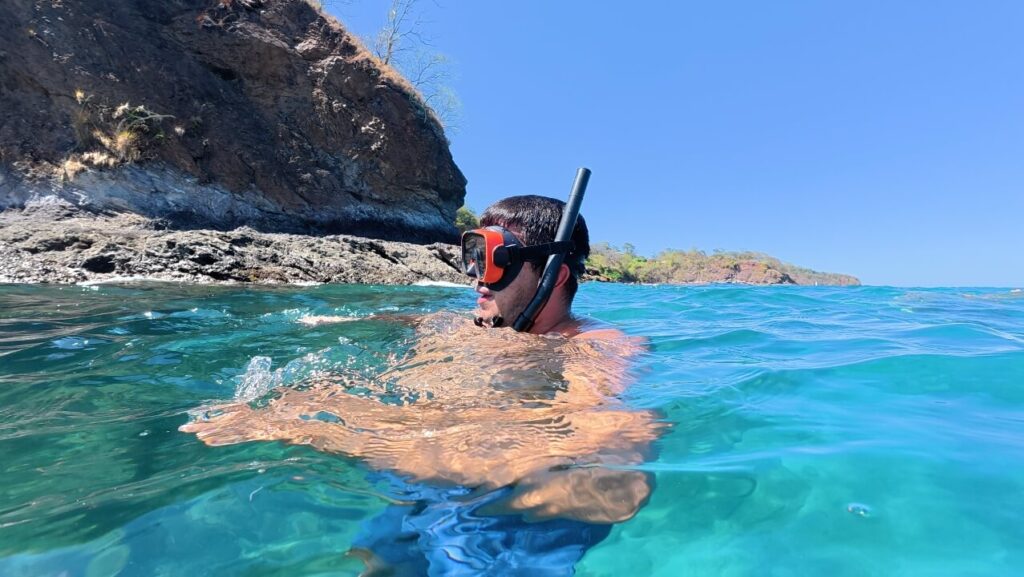 Person Snorkeling with Link Expeditions in North Pacific Guanacaste Costa Rica near Flamingo